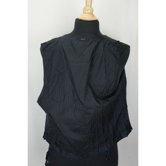 Tom Ford Navy Blue Black Grossgrain Mohair Blend Tuxedo Vest Gilet Sz 48R - Picture 6 of 7